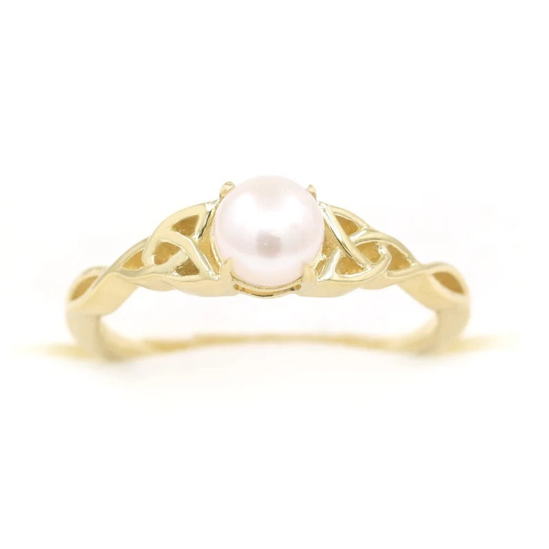 14K PEARL TWIST RING