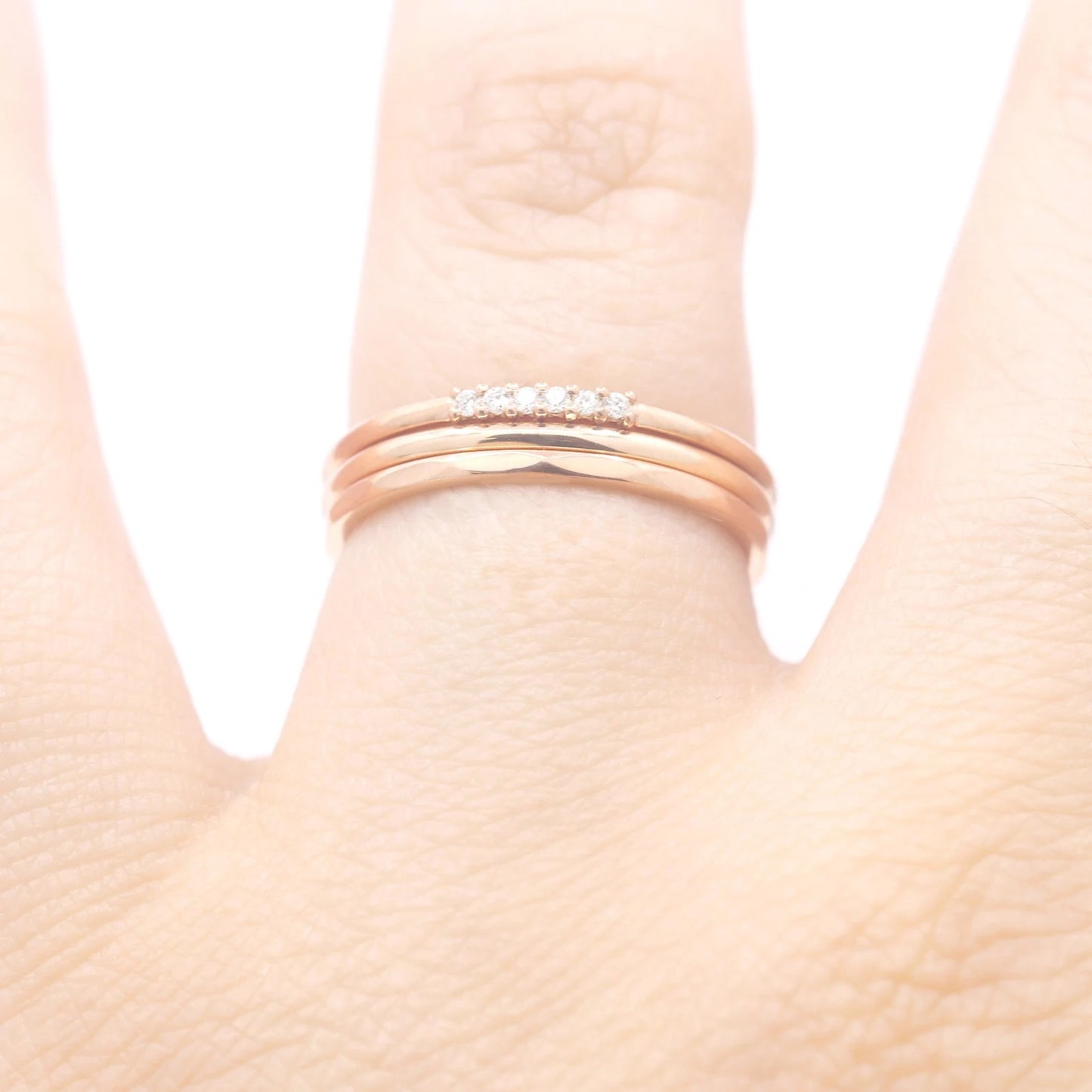 14K 1.2MM FACET PATTERN BAND