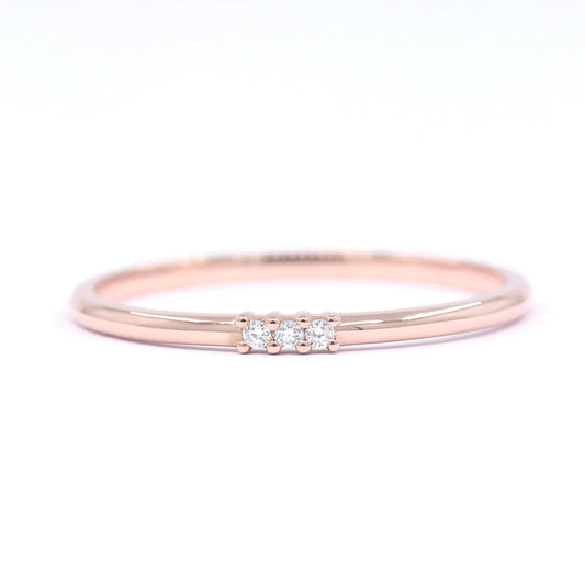 14K 3 DIAMOND 1.2MM BAND