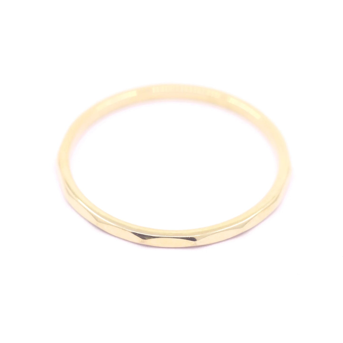 14K 1.2MM FACET PATTERN BAND