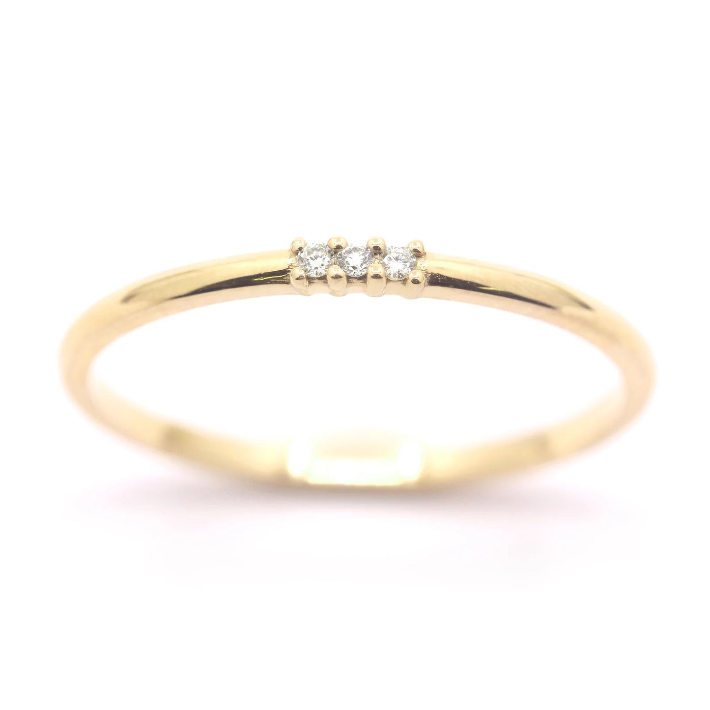 14K 3 DIAMOND 1.2MM BAND