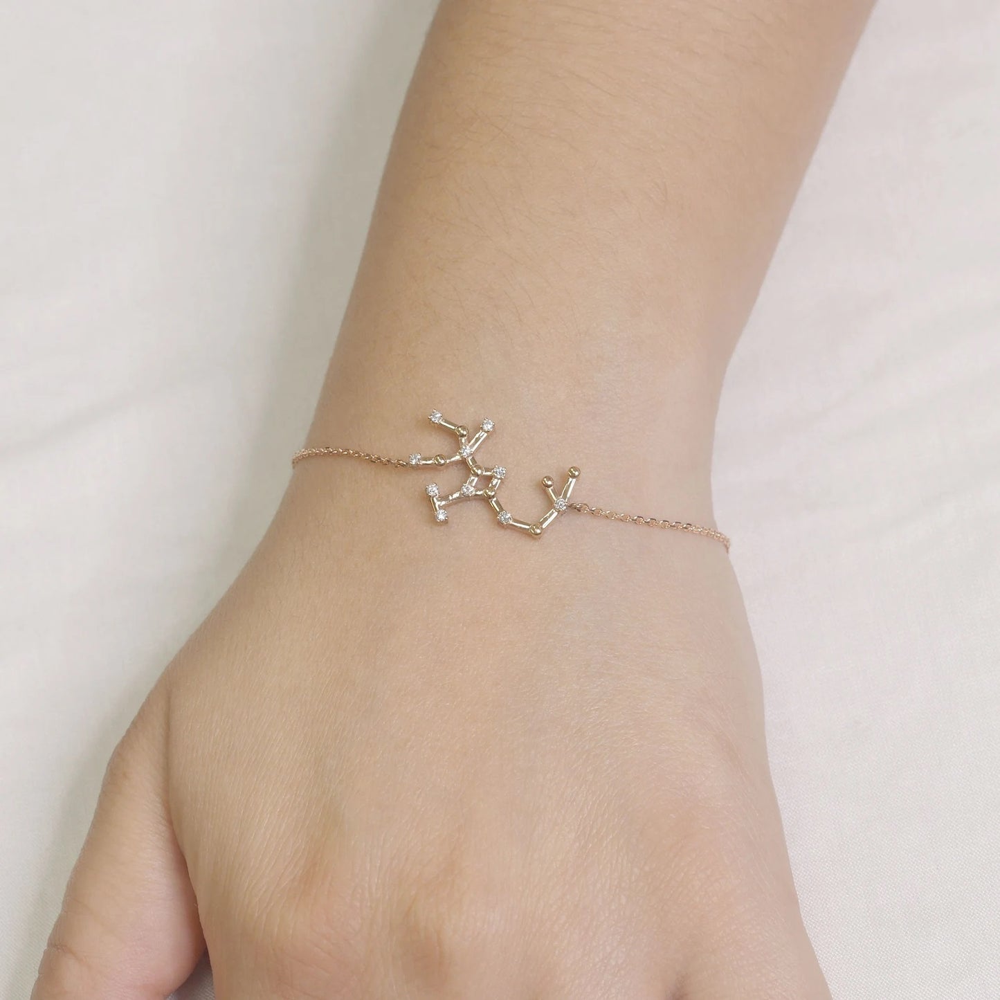 14K DIAMOND SAGITTARIUS ZODIAC SIGN BRACELET