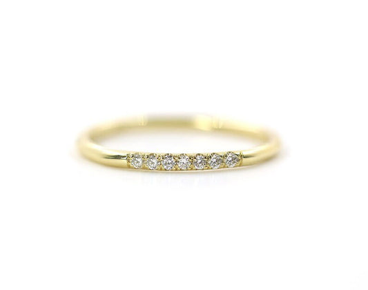 14K 7 DIAMOND 1.3MM BAND