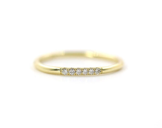 14K 6 DIAMOND 1.3MM BAND