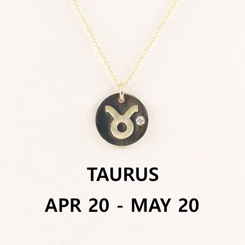 Silver Zodiac Necklace - Taurus - Pendant & Chain from Hillier Jewellers UK