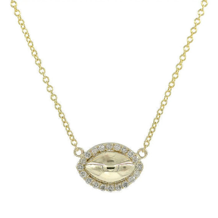 14K SOLID MARQUISE DIAMOND HALO NECKLACE