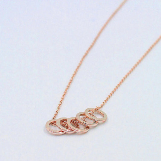 14K 5 CIRCLE NECKLACE