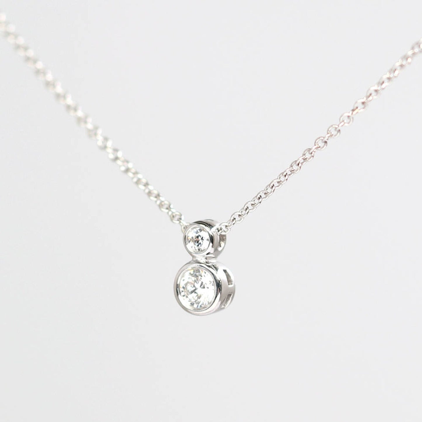 14K DIAMOND BEZEL SNOWMAN NECKLACE