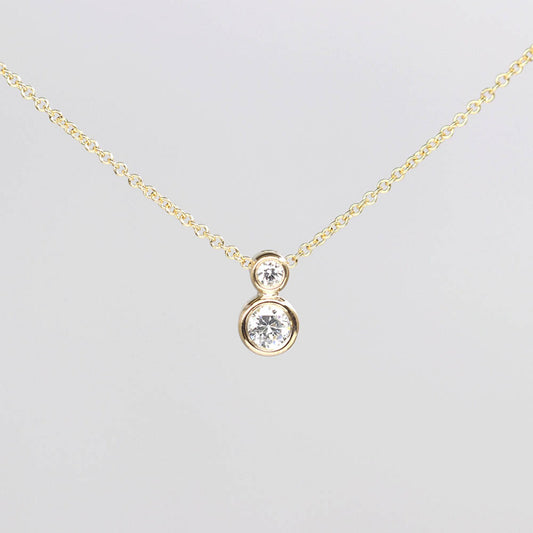 14K DIAMOND BEZEL SNOWMAN NECKLACE