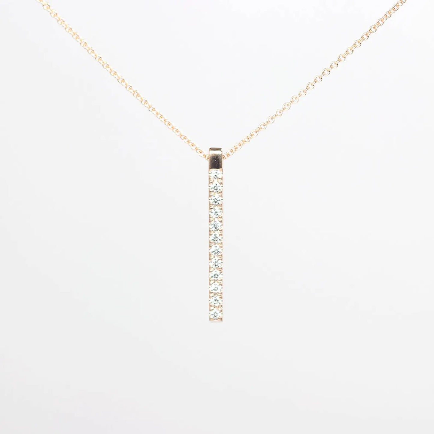 14K 0.20CT DIAMOND BAR NECKLACE