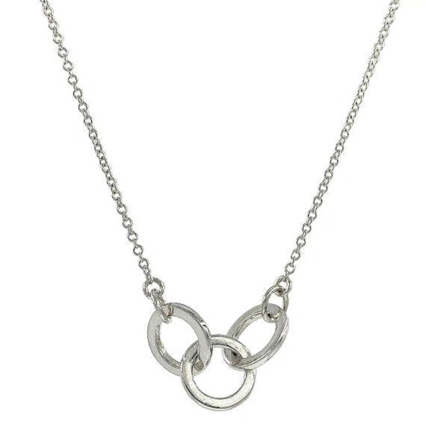 14K 3 CIRCLE INTERLOCKING NECKLACE