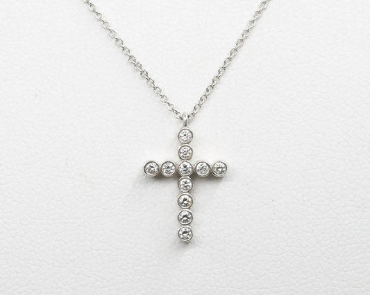 14K 0.24CT DIAMOND CROSS NECKLACE