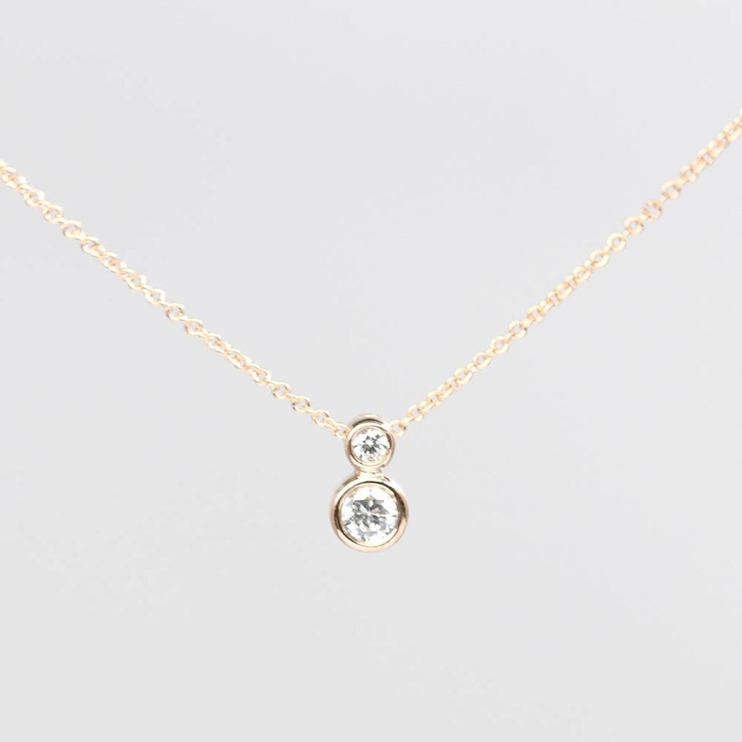 14K DIAMOND BEZEL SNOWMAN NECKLACE