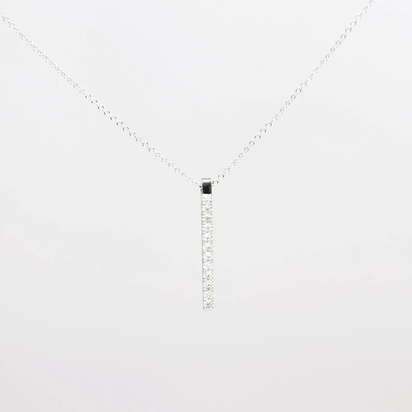 14K 0.20CT DIAMOND BAR NECKLACE