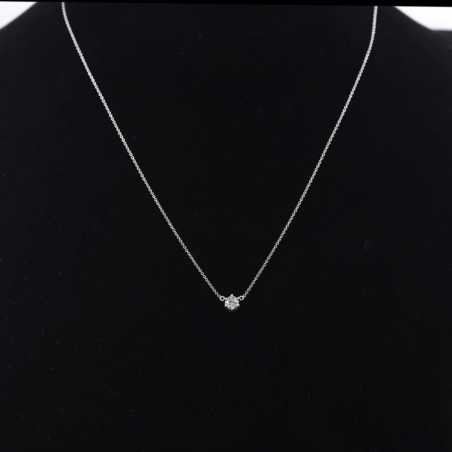 14K 0.35CT DIAMOND SOLITAIRE NECKLACE