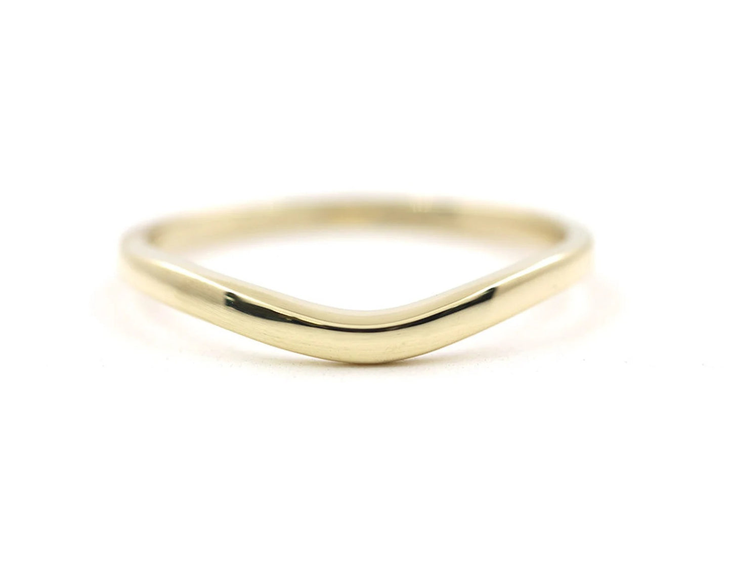 14K CURVED BAND