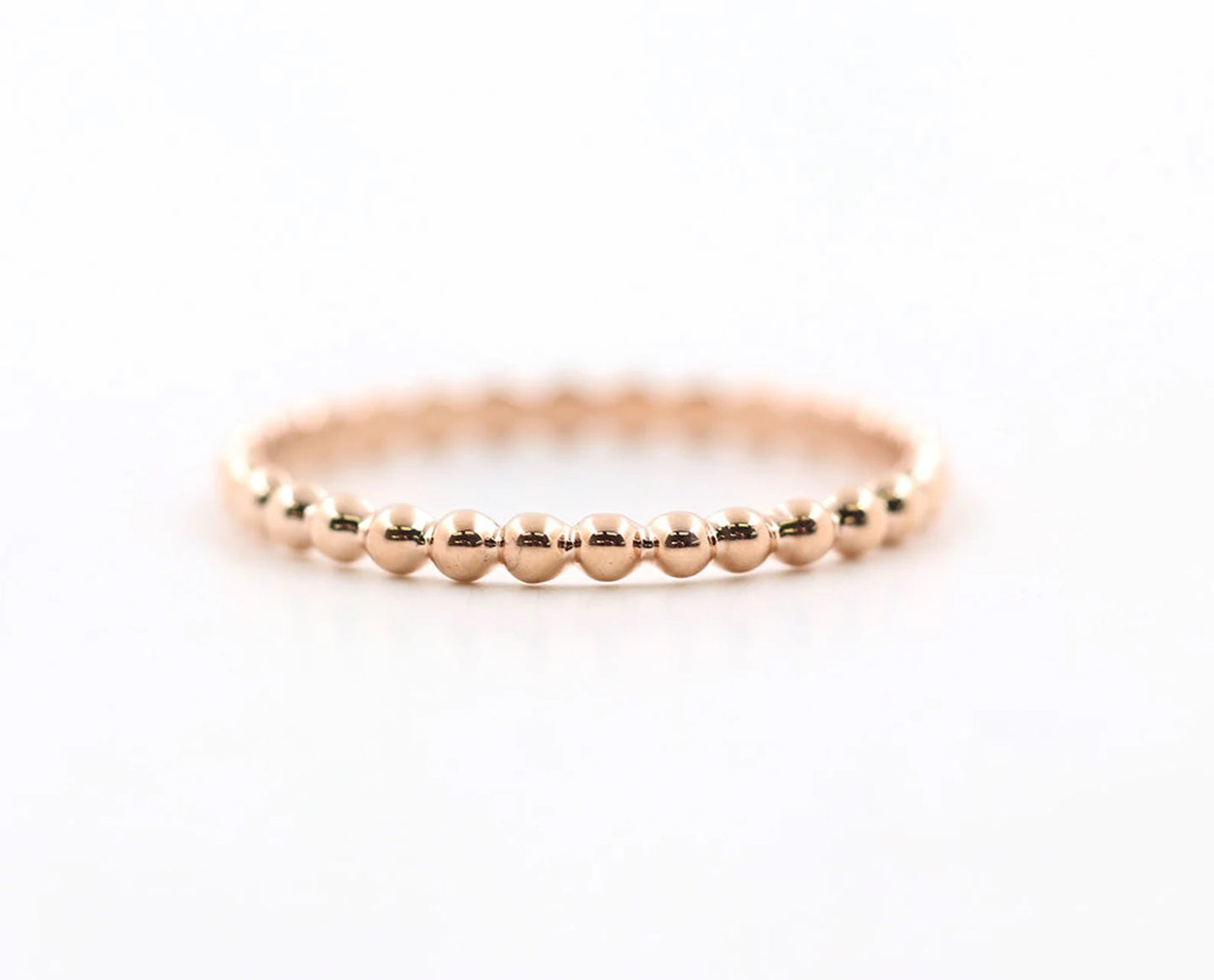 14K BEADED BAND