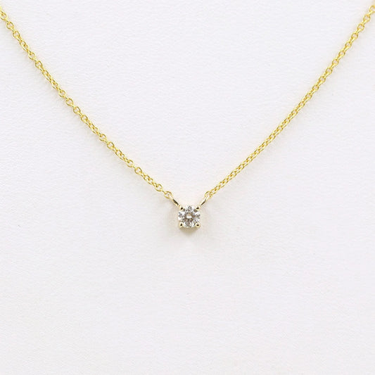 14K 0.10CT DIAMOND SOLITAIR NECKLACE