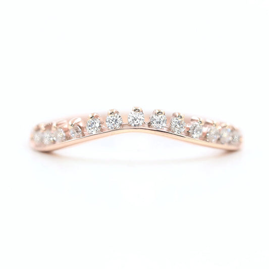 14K 0.20CT DIAMOND CURVED BAND