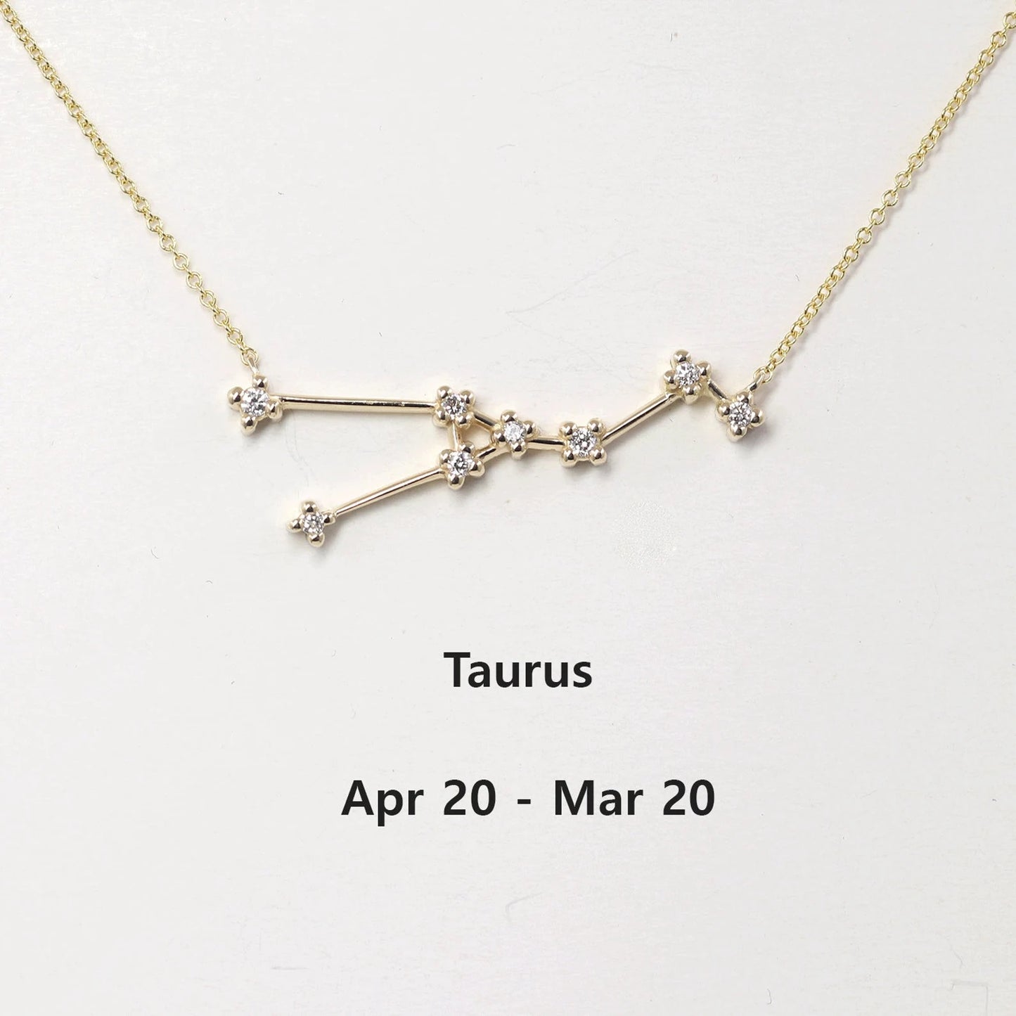 14K DIAMOND TAURUS ZODIAC SIGN NECKLACE