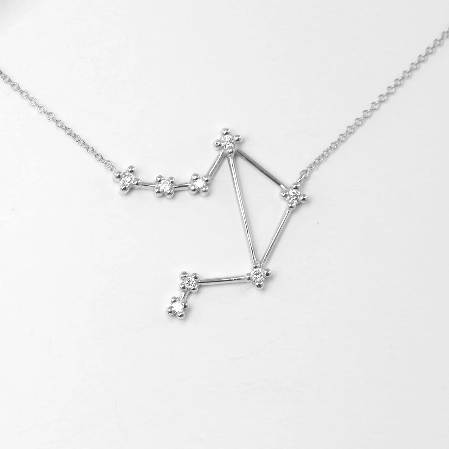 14K DIAMOND LIBRA ZODIAC SIGN NECKLACE