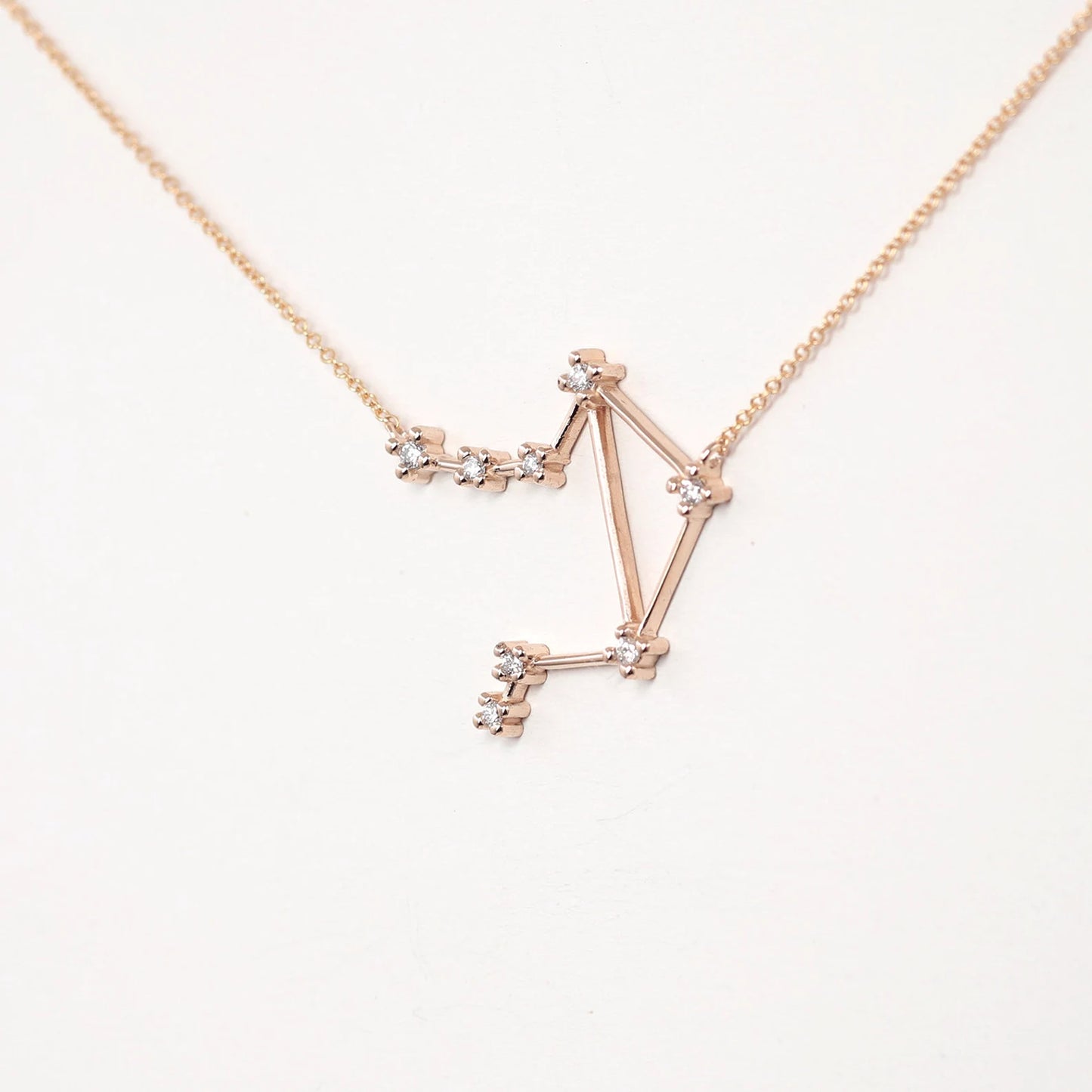 14K DIAMOND LIBRA ZODIAC SIGN NECKLACE