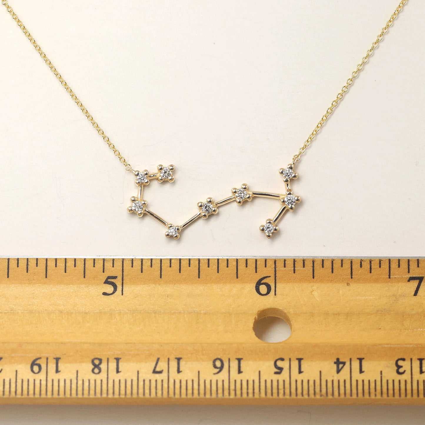 14K DIAMOND SCORPIO ZODIAC SIGN NECKLACE