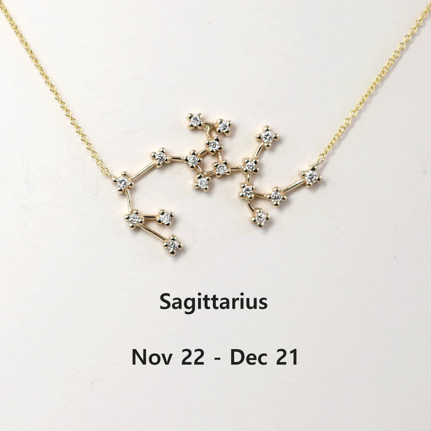 14K DIAMOND SAGITTARIUS ZODIAC SIGN NECKLACE