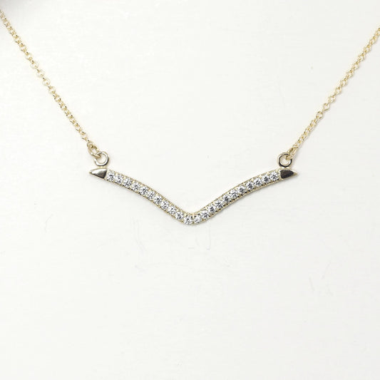 14K DIAMOND CHEVERON NECKLACE