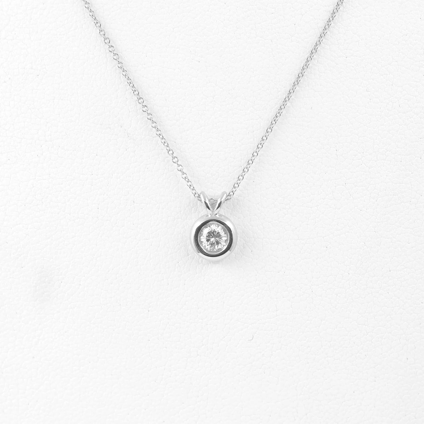 14K 0.20CT DIAMOND BEZEL SLIDING NECKLACE