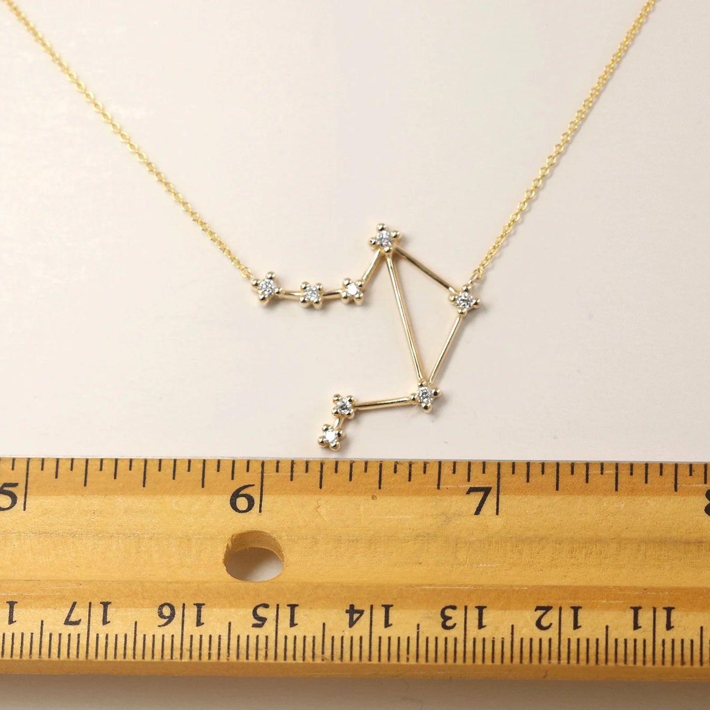 14K DIAMOND LIBRA ZODIAC SIGN NECKLACE