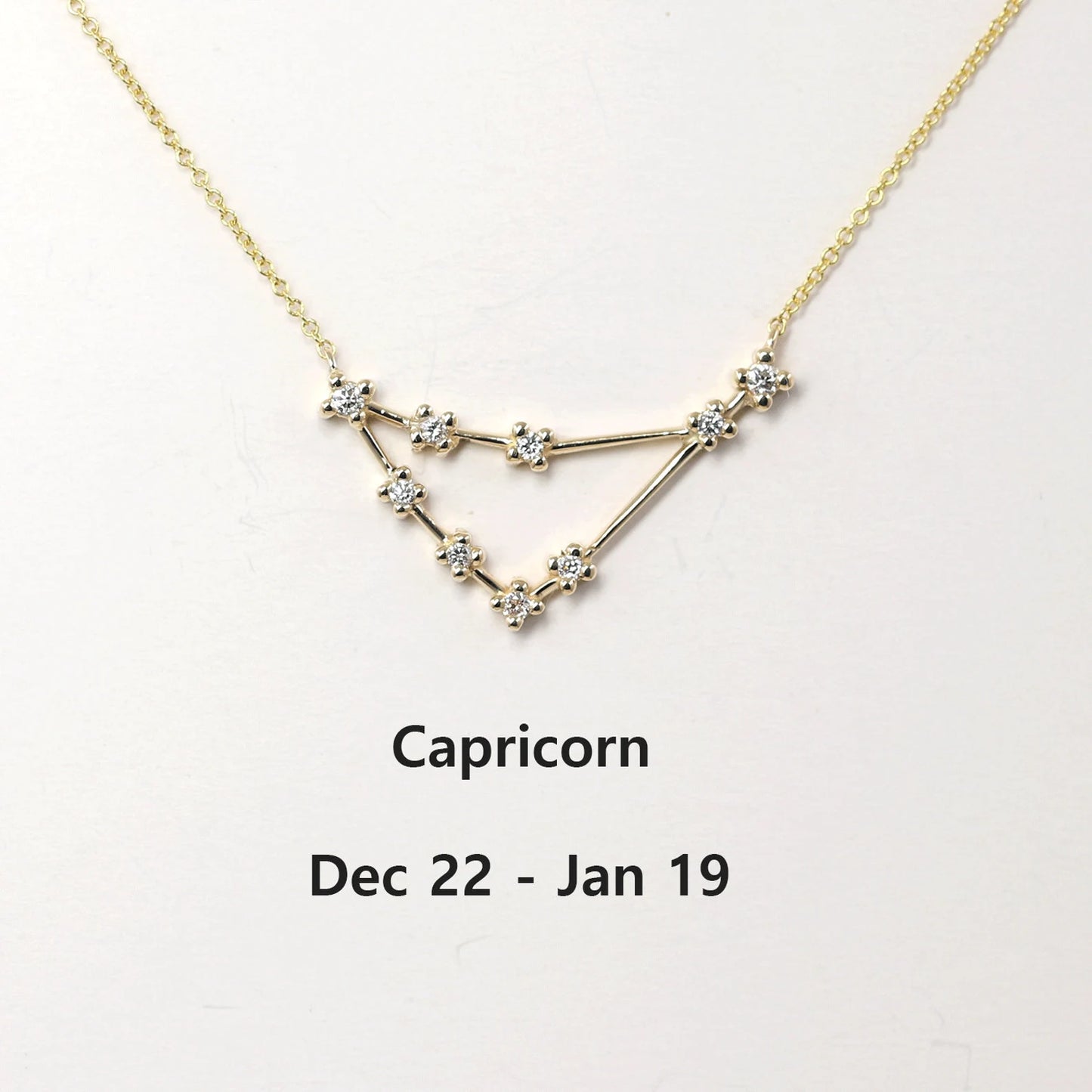 14K DIAMOND CAPRICORN ZODIAC SIGN NECKLACE