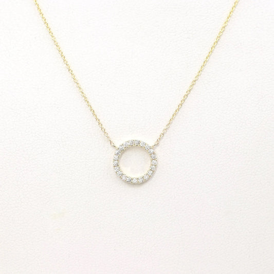 14K 0.28CT DIAMOND CIRCLE NECKLACE