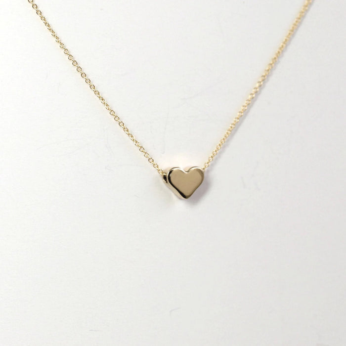 14K 6MM HEART NECKLACE