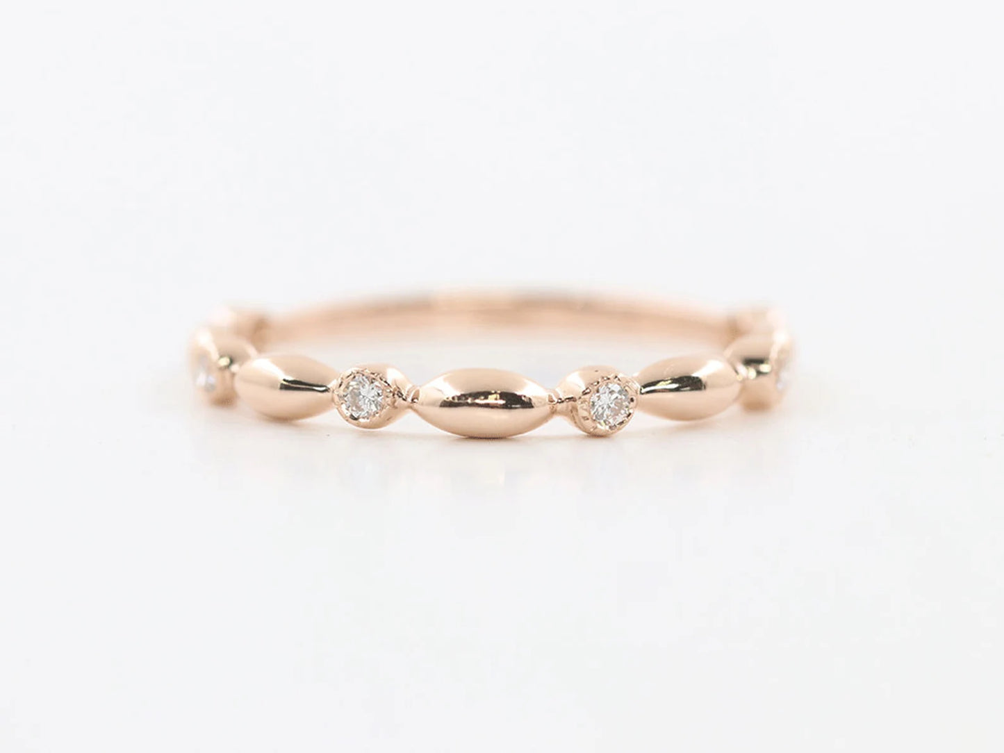 14K DIAMOND MARQUISE ART DECO BAND