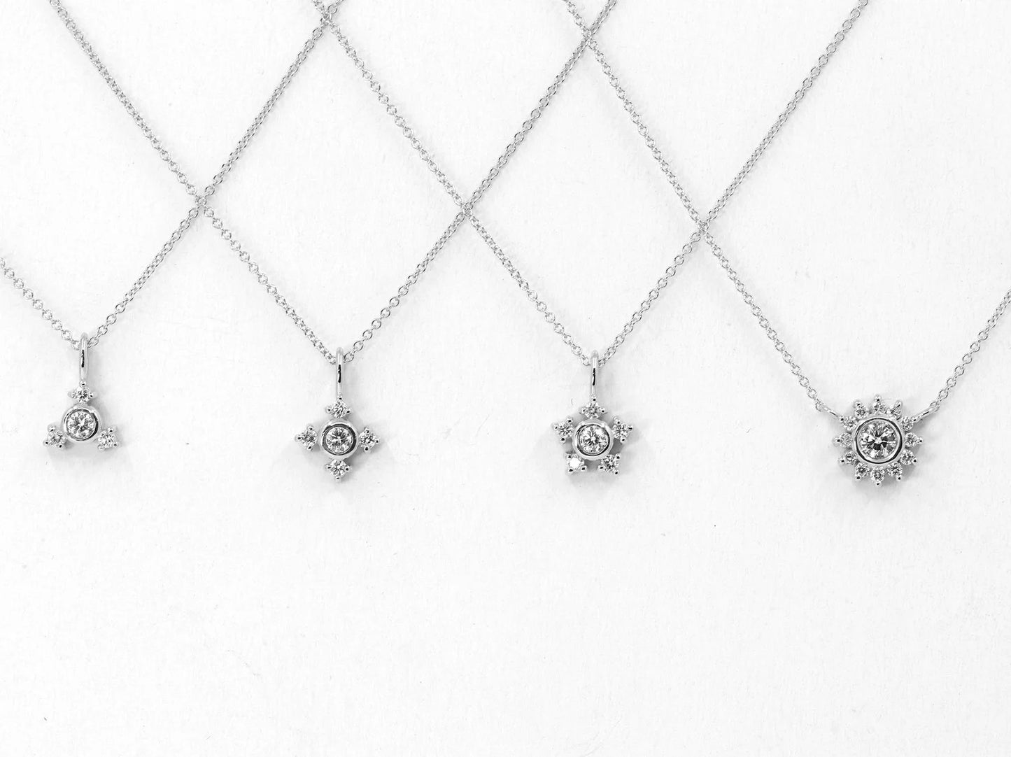 14K 0.25CT DIAMOND SUNFLOWER NECKLACE