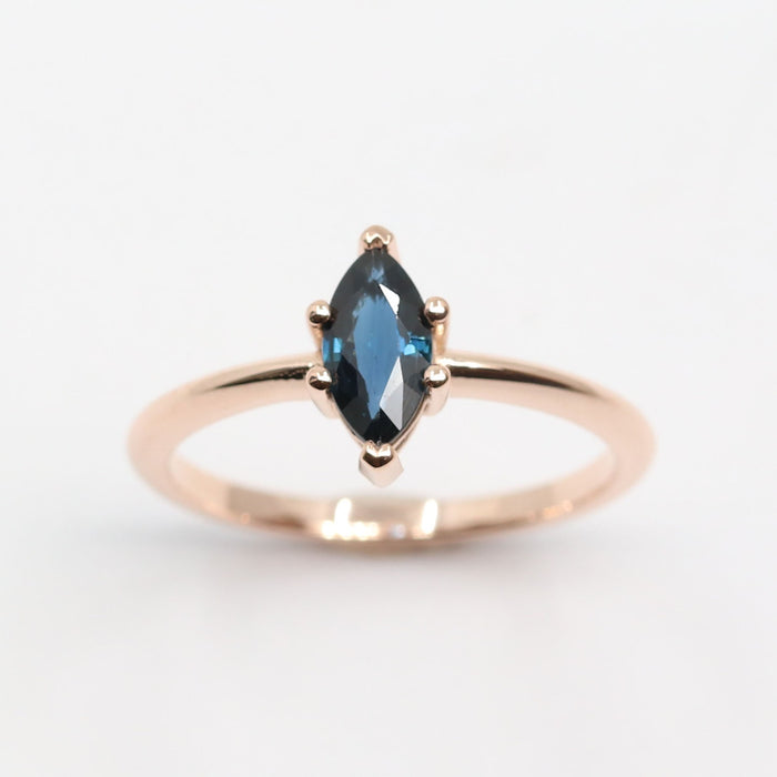 14K MARQUISE SAPPHIRE SOLITAIRE RING