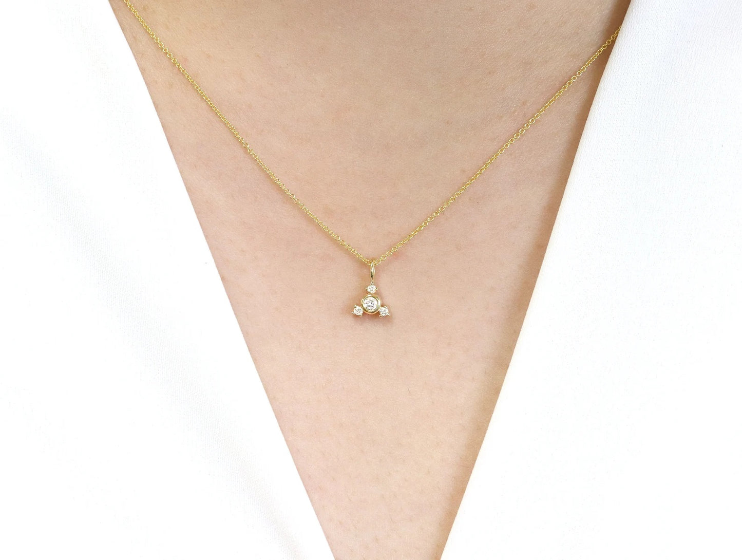 14K 0.10CT DIAMOND TINY NECKLACE