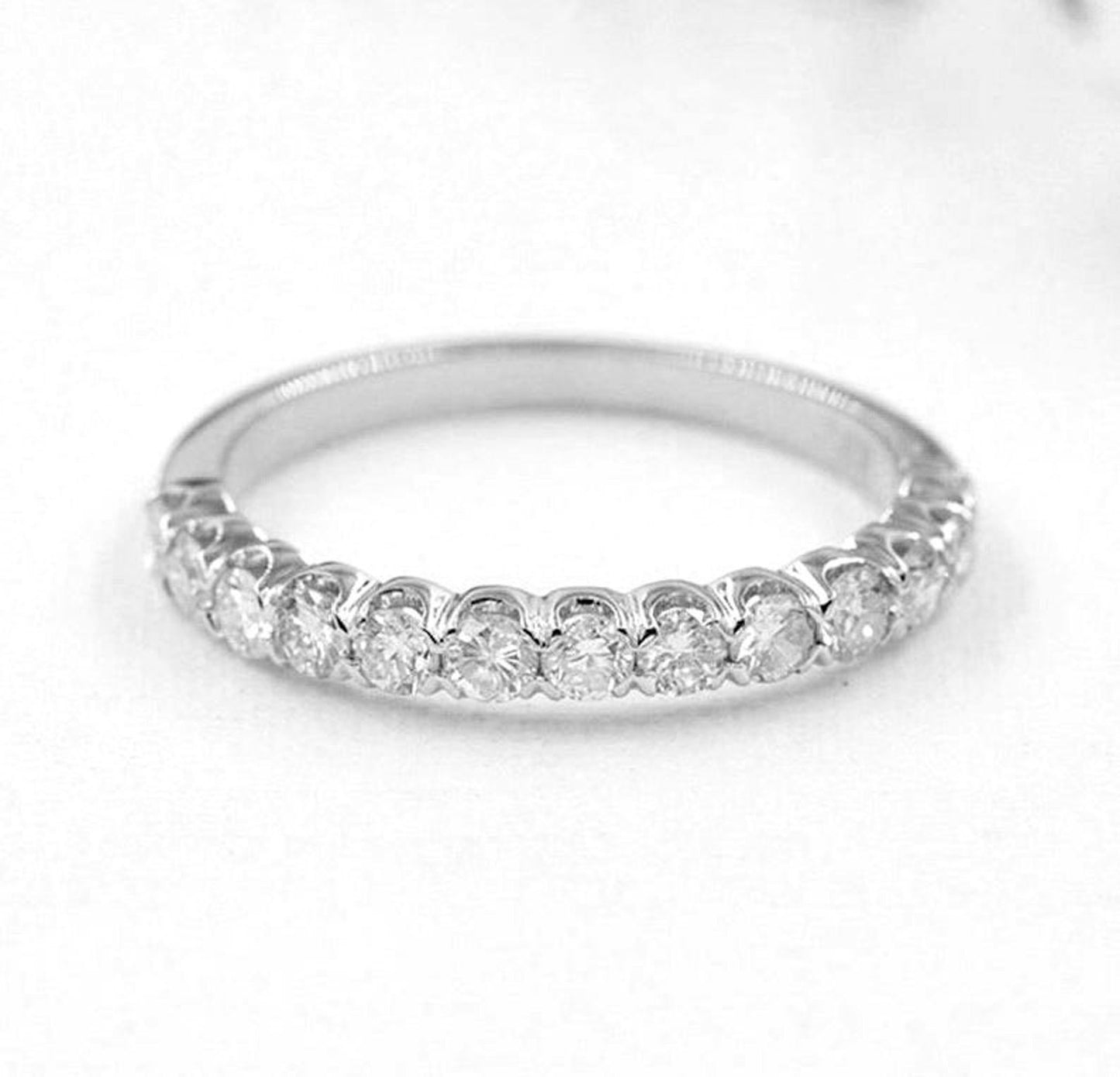 14K 0.54CT DIAMOND HALF ETERNITY BAND