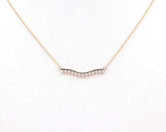 14K 0.23CT DIAMOND CHEVRON NECKLACE