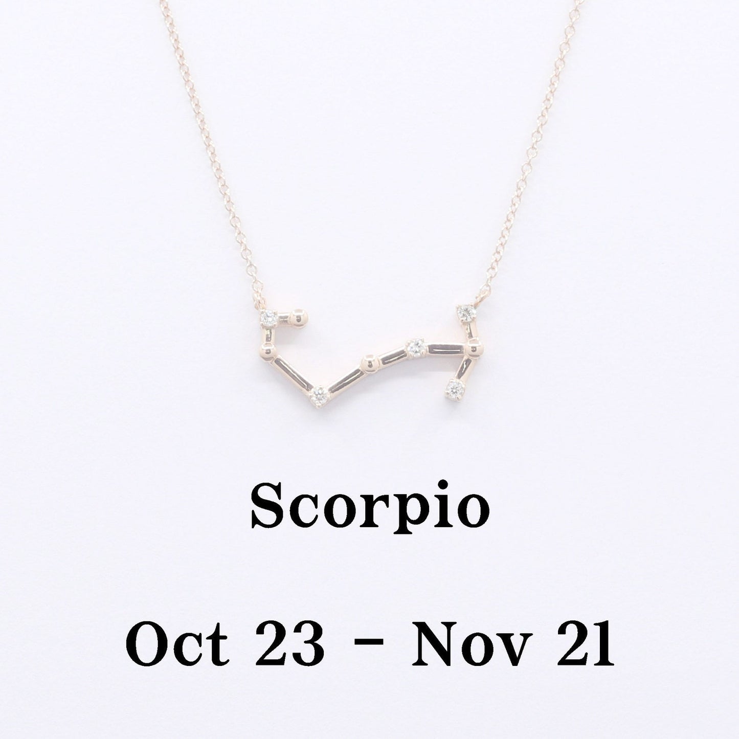 14K DIAMOND SCORPIO ZODIAC SIGN SMALL VERSION NECKLACE