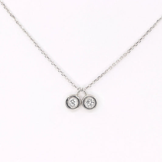 14K 2 DIAMOND BEZEL NECKLACE