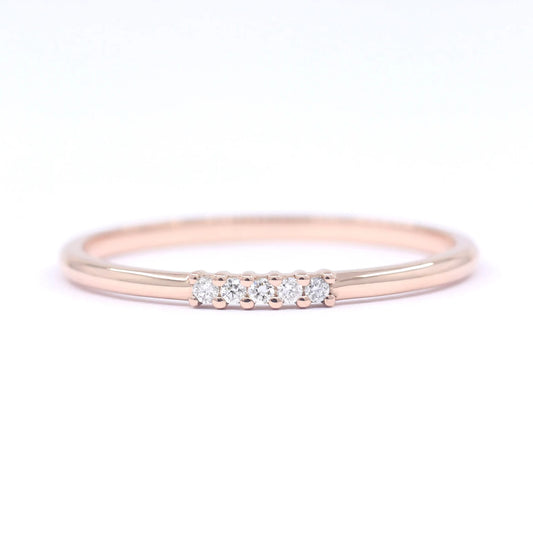 14K 5 DIAMOND 1.2MM BAND