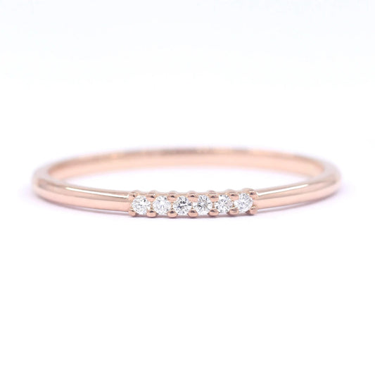 14K 6 DIAMOND 1.2MM BAND