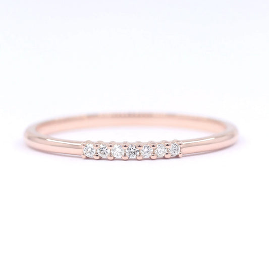 14K 7 DIAMOND 1.2MM BAND