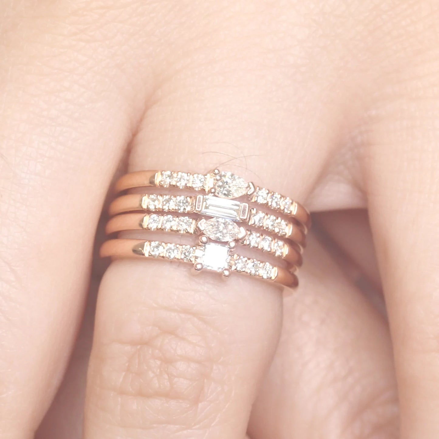 14K MARQUISE DIAMOND SOLITAIRE BAND
