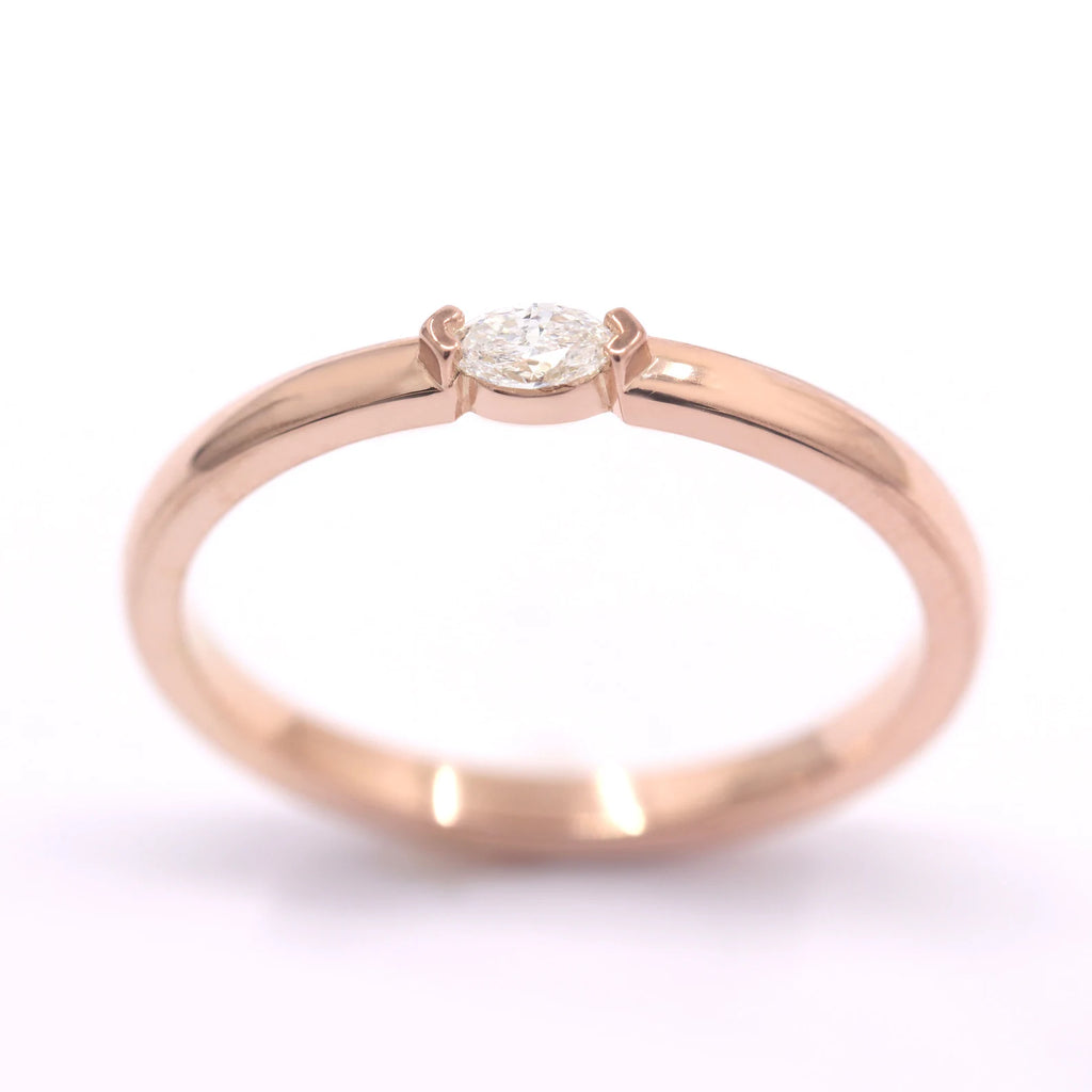 14K MARQUISE DIAMOND SOLITAIRE BAND