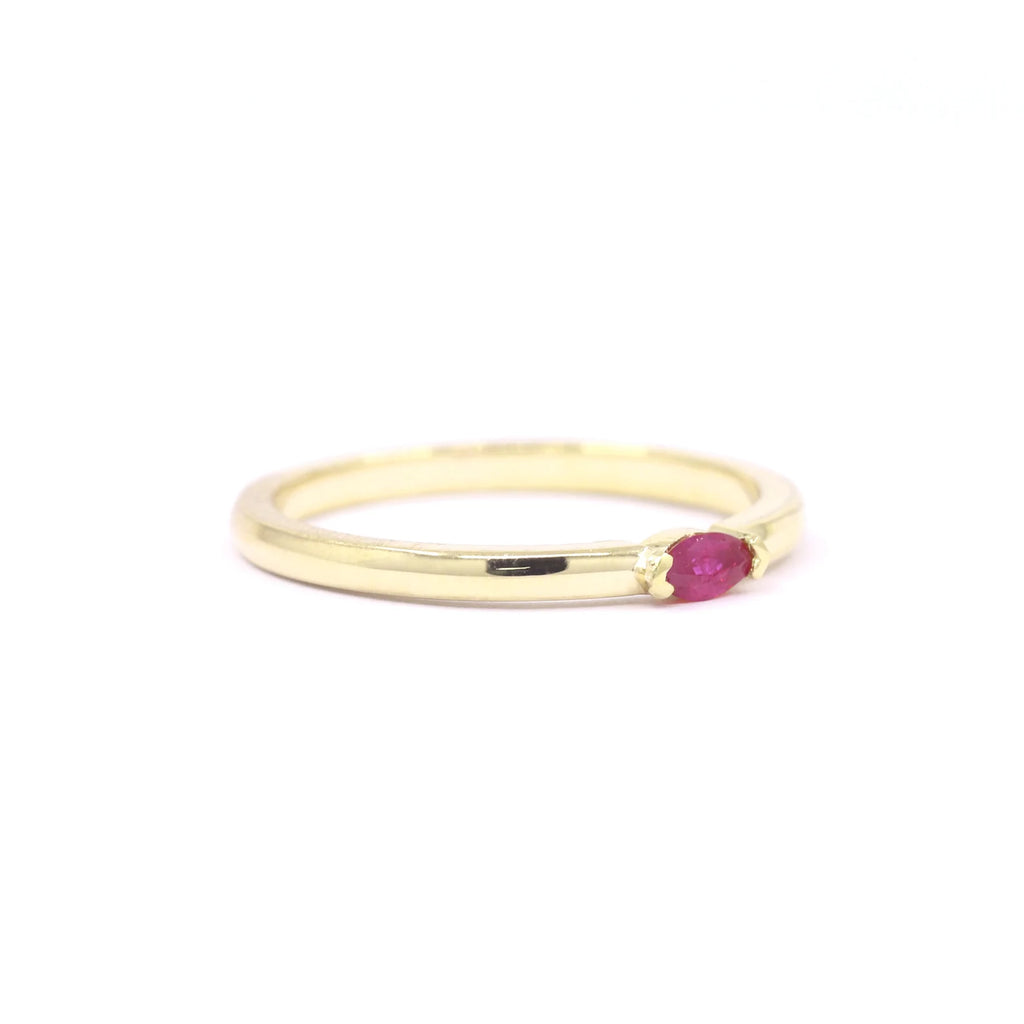 14K MARQUISE RUBY SOLITAIRE BAND