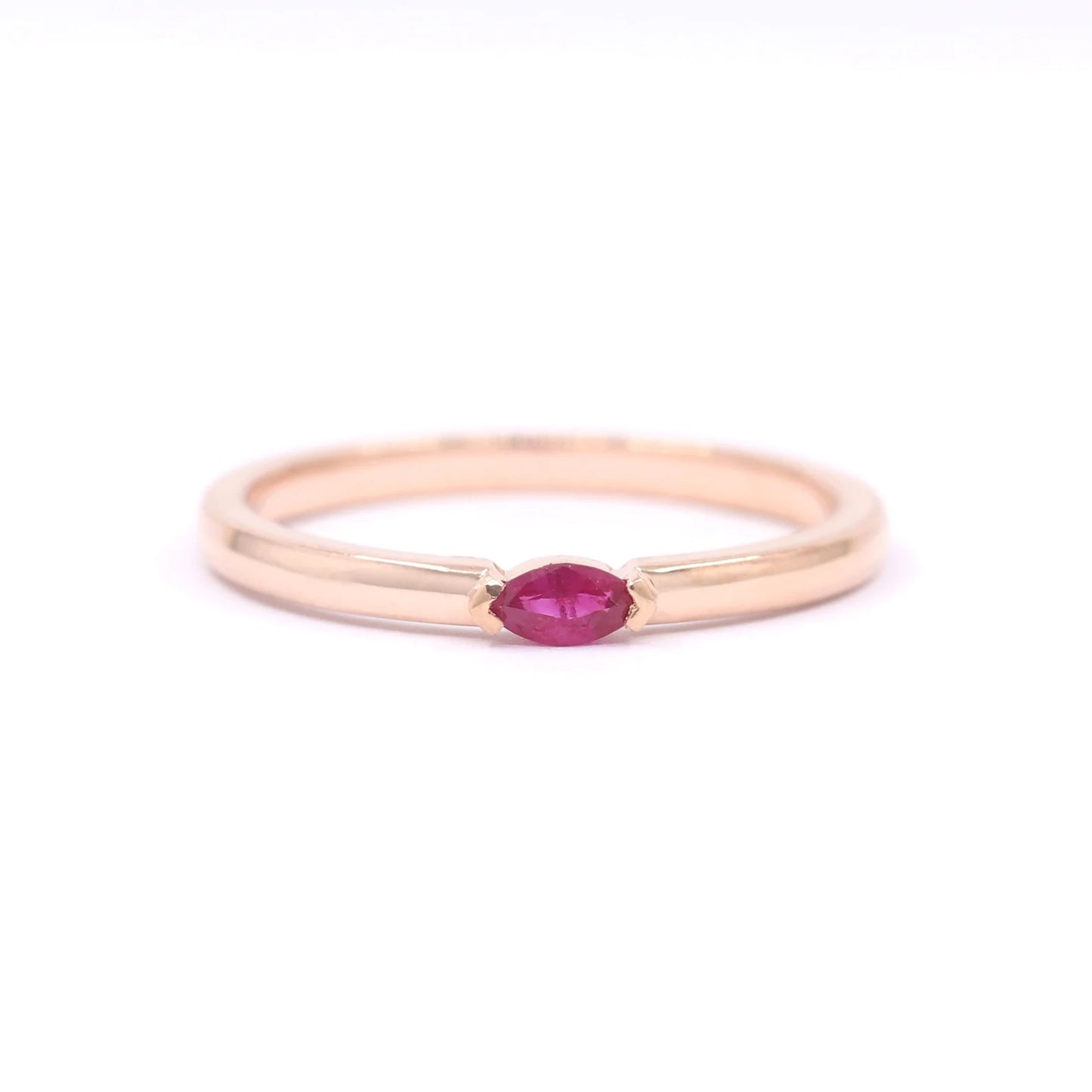 14K MARQUISE RUBY SOLITAIRE BAND