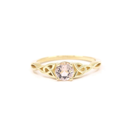 14K MORGANITE TWIST RING